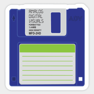 Floppy Disk (Cosmic Cobalt Colorway) Analog/ Computer Sticker